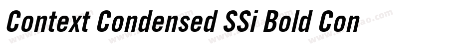 Context Condensed SSi Bold Condensed Italic字体转换